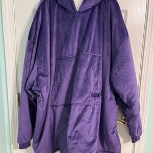 The Comfy Purple Oversized Hooded Blanket Sweatshirt